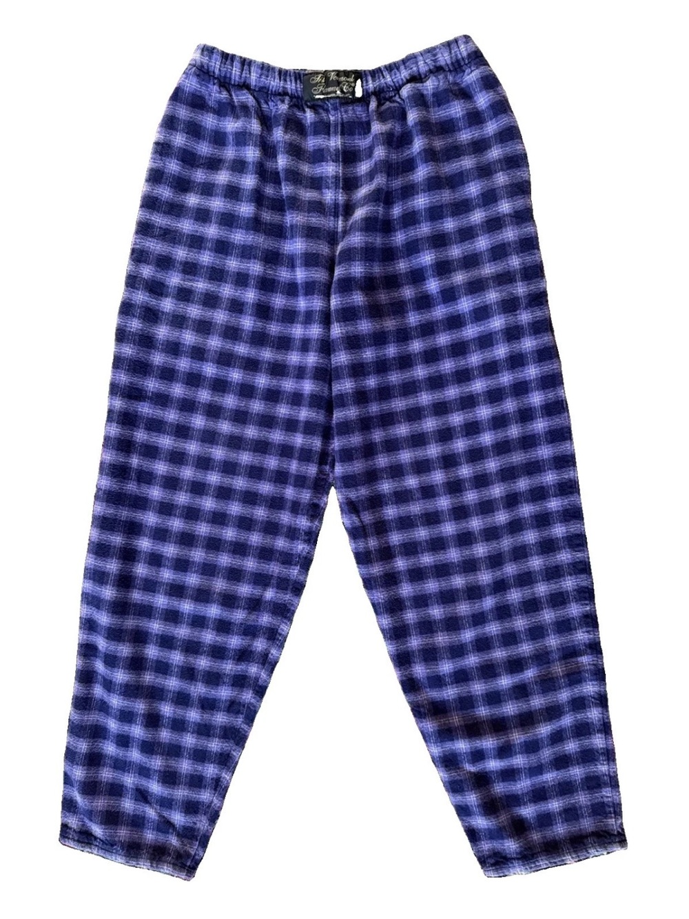 The Vermont Flannel Company Lounge Pants Purple Plaid Cotton Size Medium